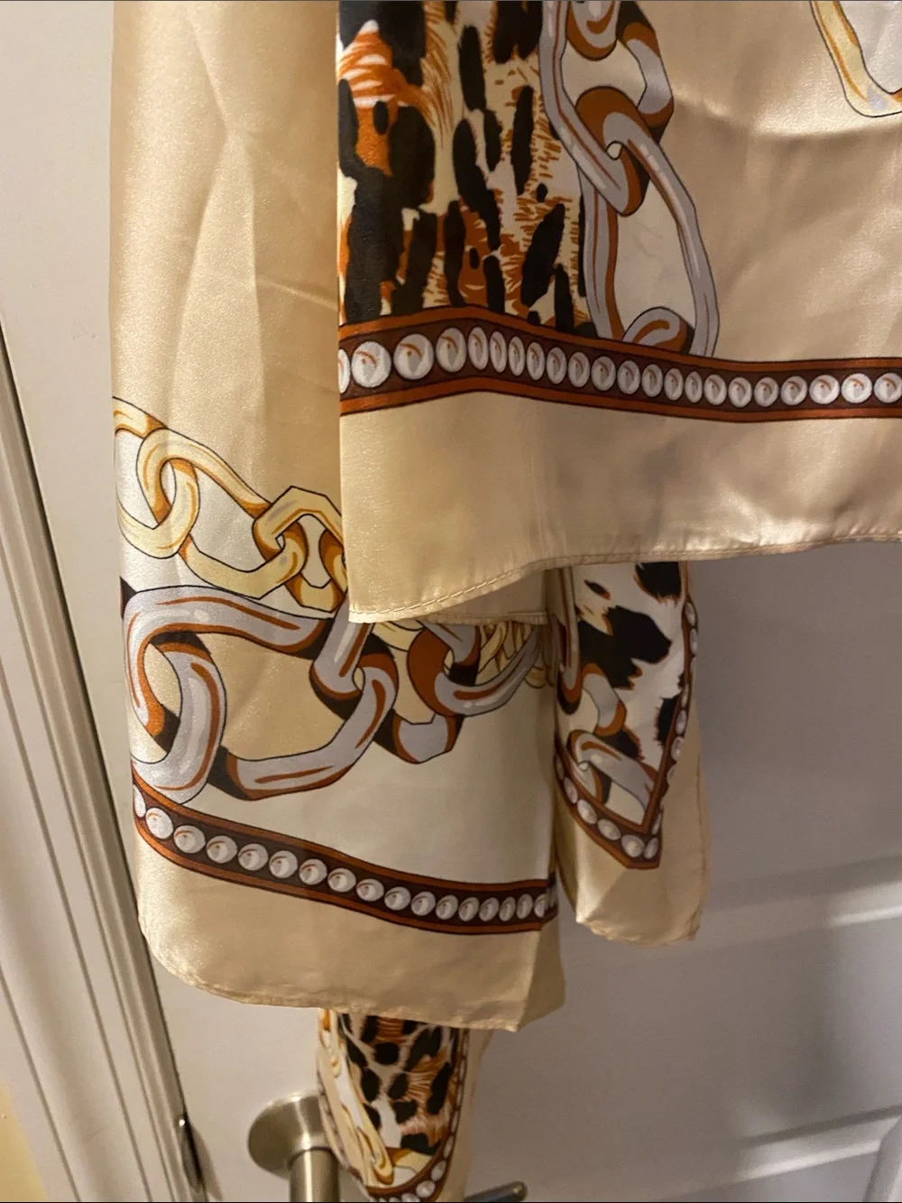 Jessica McClintock Huge Silky Versace Inspired Print Wrap Scarf NWT